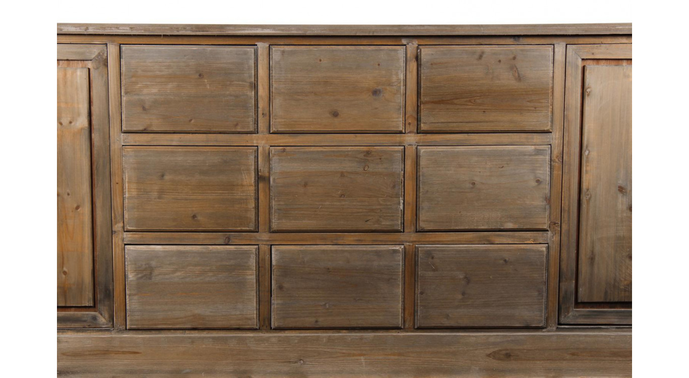 Wochenmöbel Chiffonnier Grainetier Bois 9 Schubladen Nu 210x54x90cm