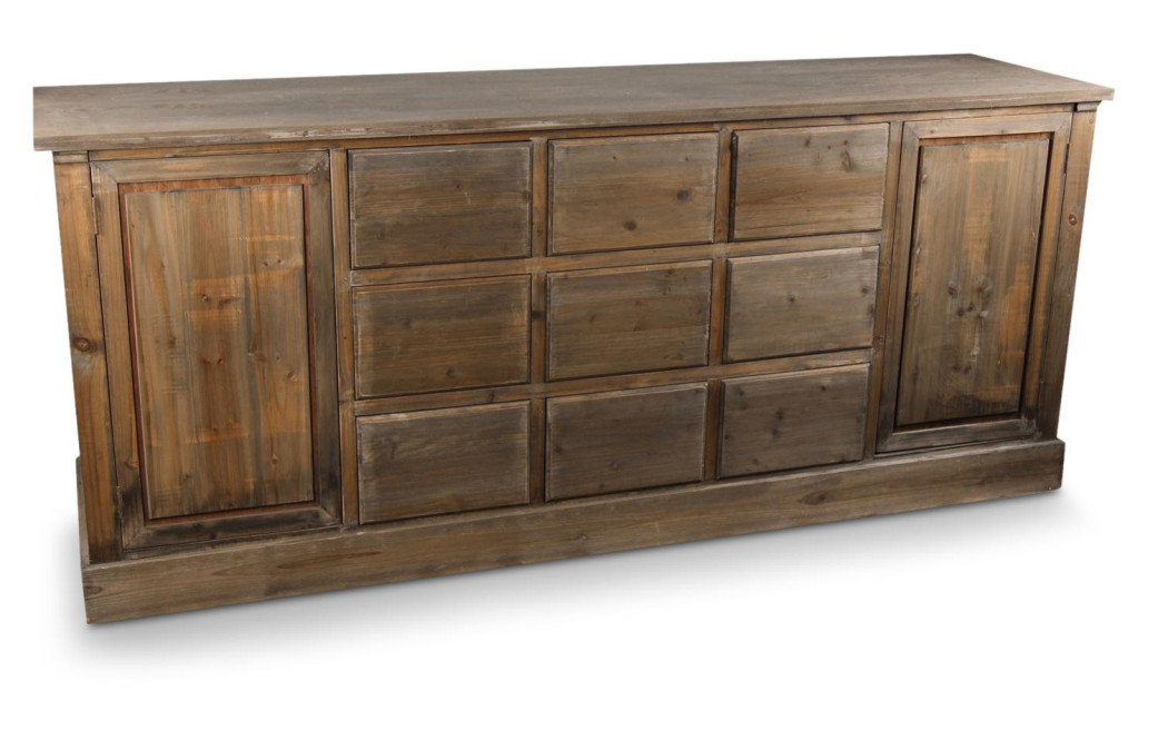 Wochenmöbel Chiffonnier Grainetier Bois 9 Schubladen Nu 210x54x90cm