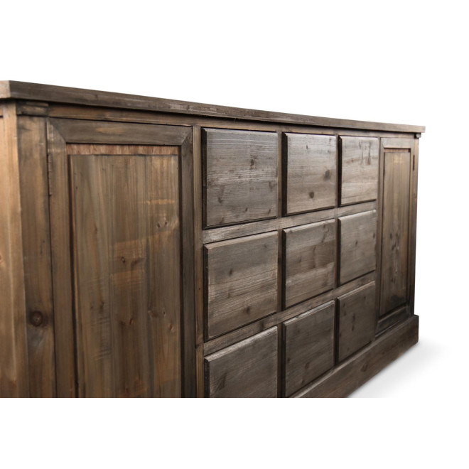 Wochenmöbel Chiffonnier Grainetier Bois 9 Schubladen Nu 210x54x90cm