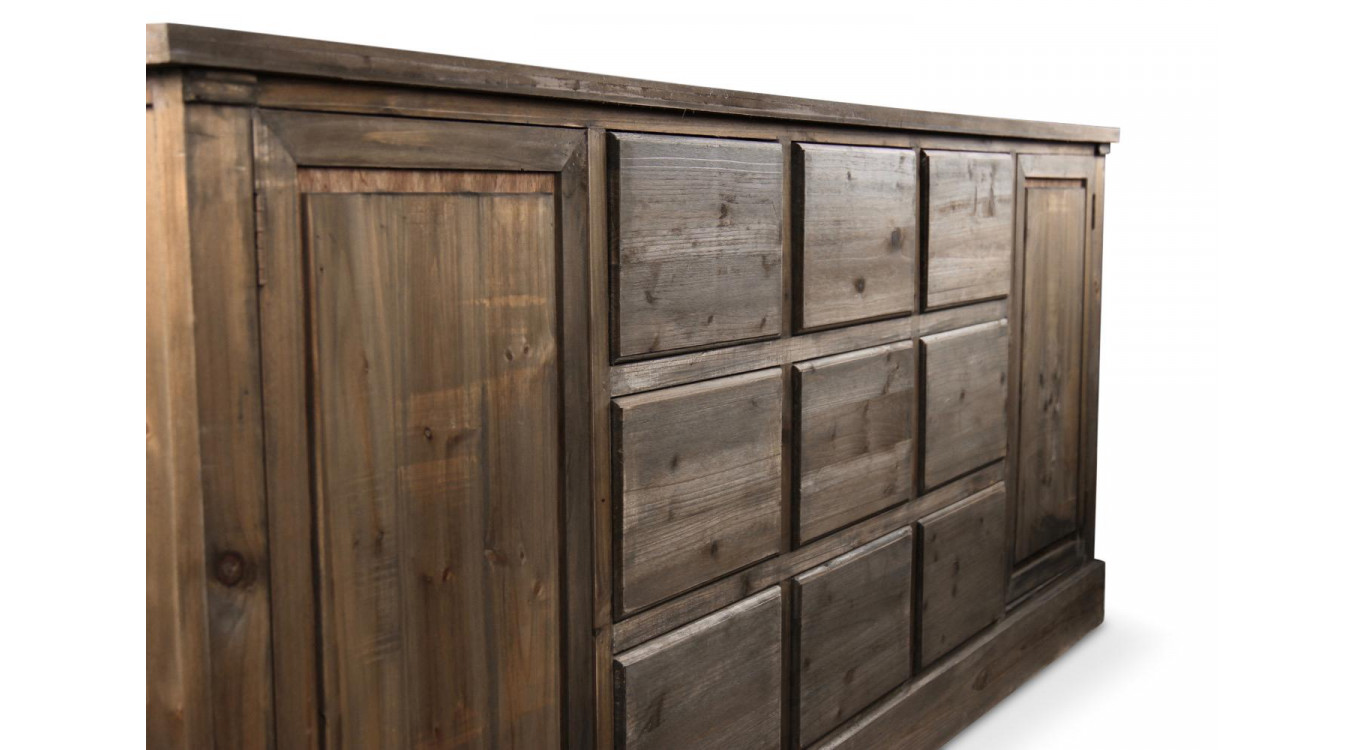 Wochenmöbel Chiffonnier Grainetier Bois 9 Schubladen Nu 210x54x90cm