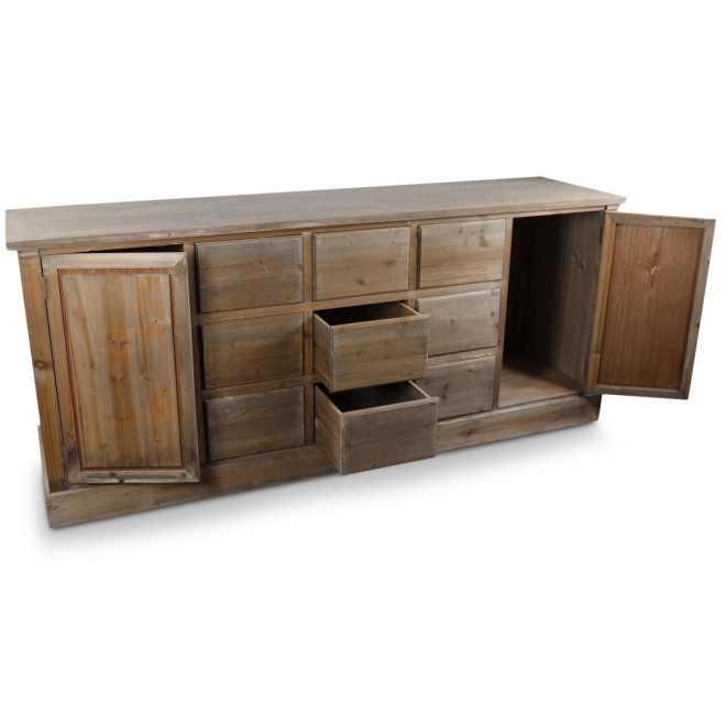 Wochenmöbel Chiffonnier Grainetier Bois 9 Schubladen Nu 210x54x90cm