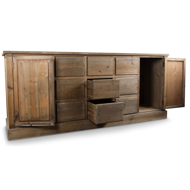 Wochenmöbel Chiffonnier Grainetier Bois 9 Schubladen Nu 210x54x90cm