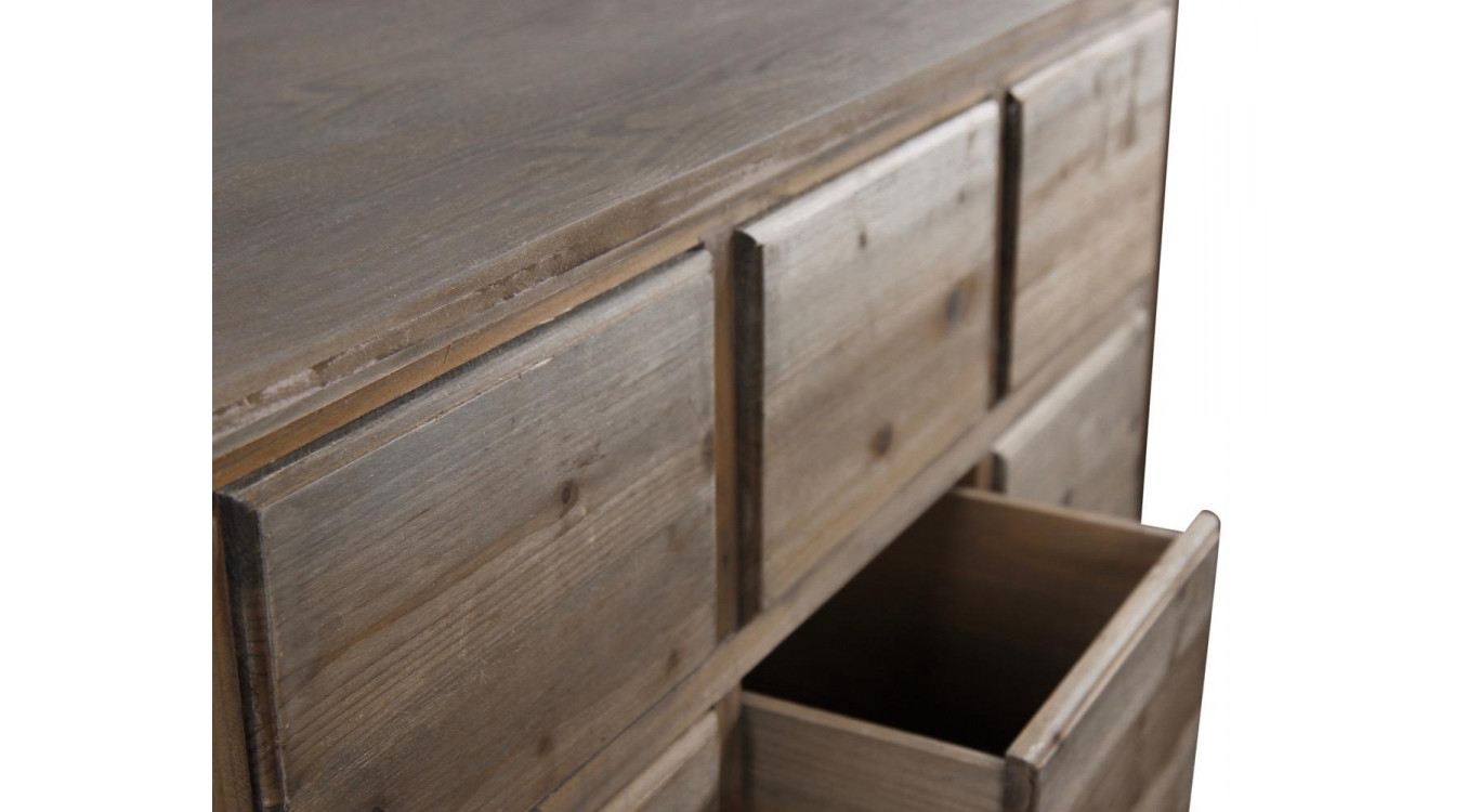 Wochenmöbel Chiffonnier Grainetier Bois 9 Schubladen Nu 210x54x90cm
