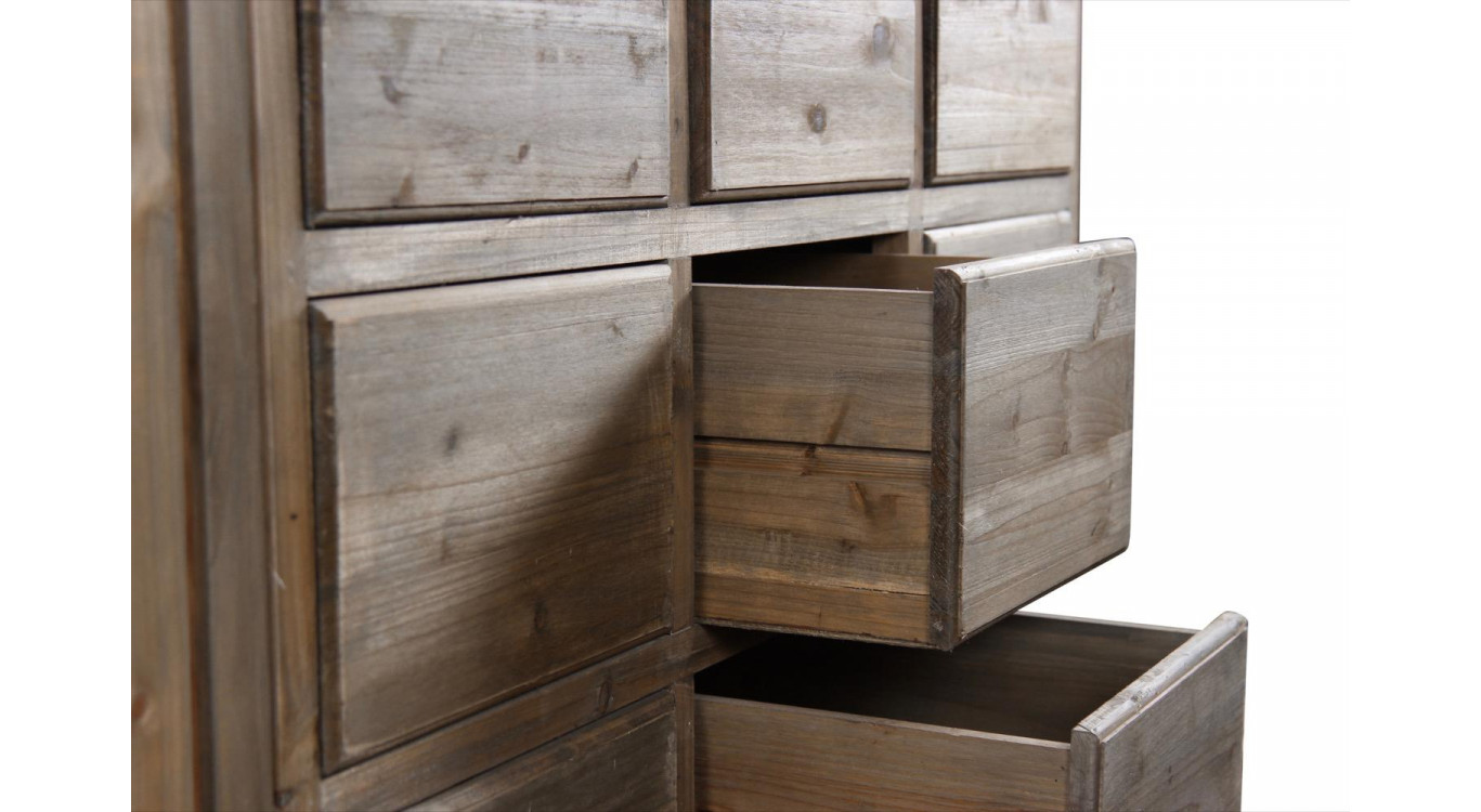 Wochenmöbel Chiffonnier Grainetier Bois 9 Schubladen Nu 210x54x90cm