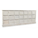 21-drawer Bare White Cerused Wood Sideboard 192x40.5x76cm