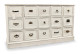 Kommode Grainetier 15 Schubladen Holz Weiß 137.5x40.5x76cm