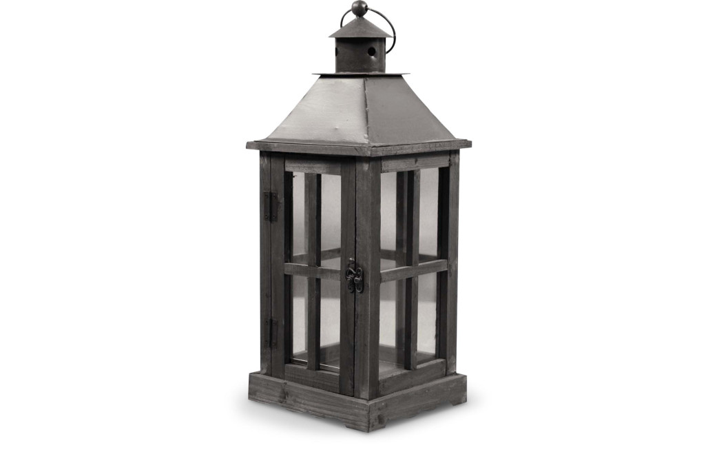 Lanterne Bois 19x19x47cm