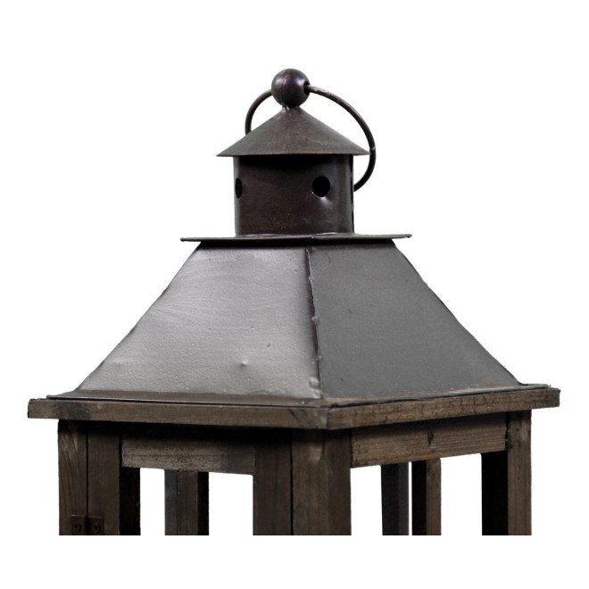 Lanterne Bois 19x19x47cm