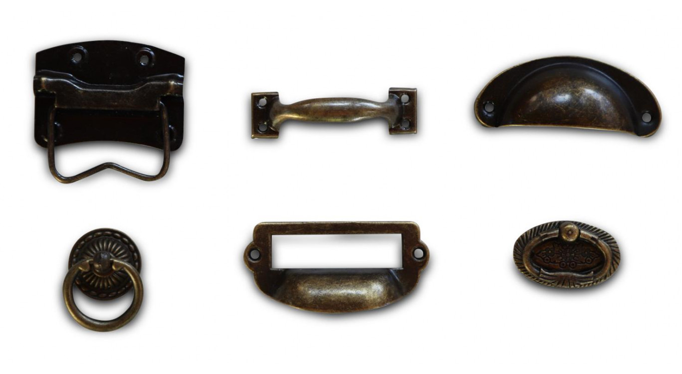 12 Poignées Fonte Aluminium Patinée 00