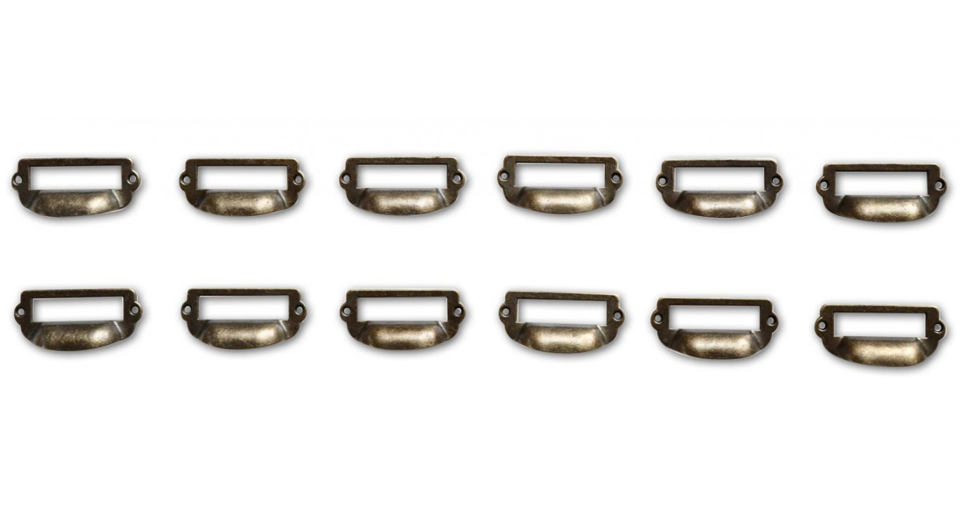 12 Poignées Fonte Aluminium Patinée 06