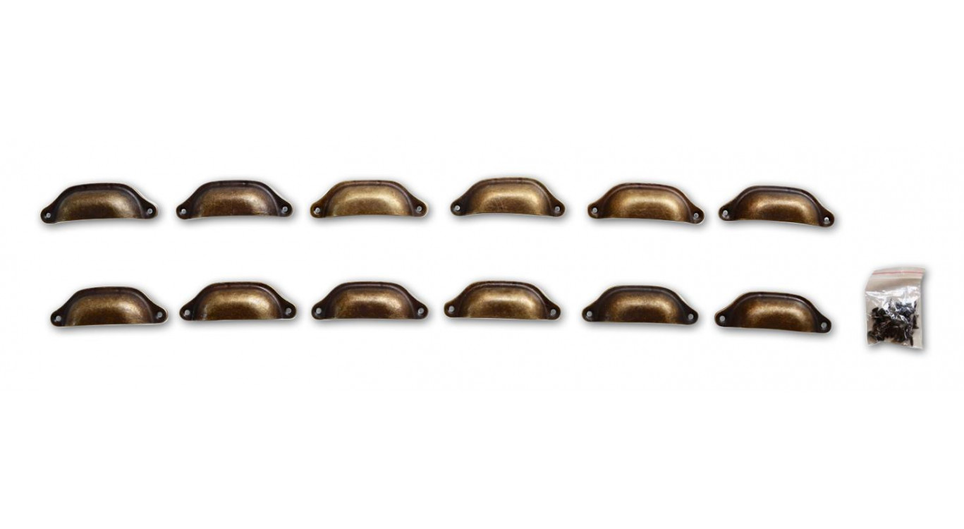 12 Poignées Fonte Aluminium Patinée 07