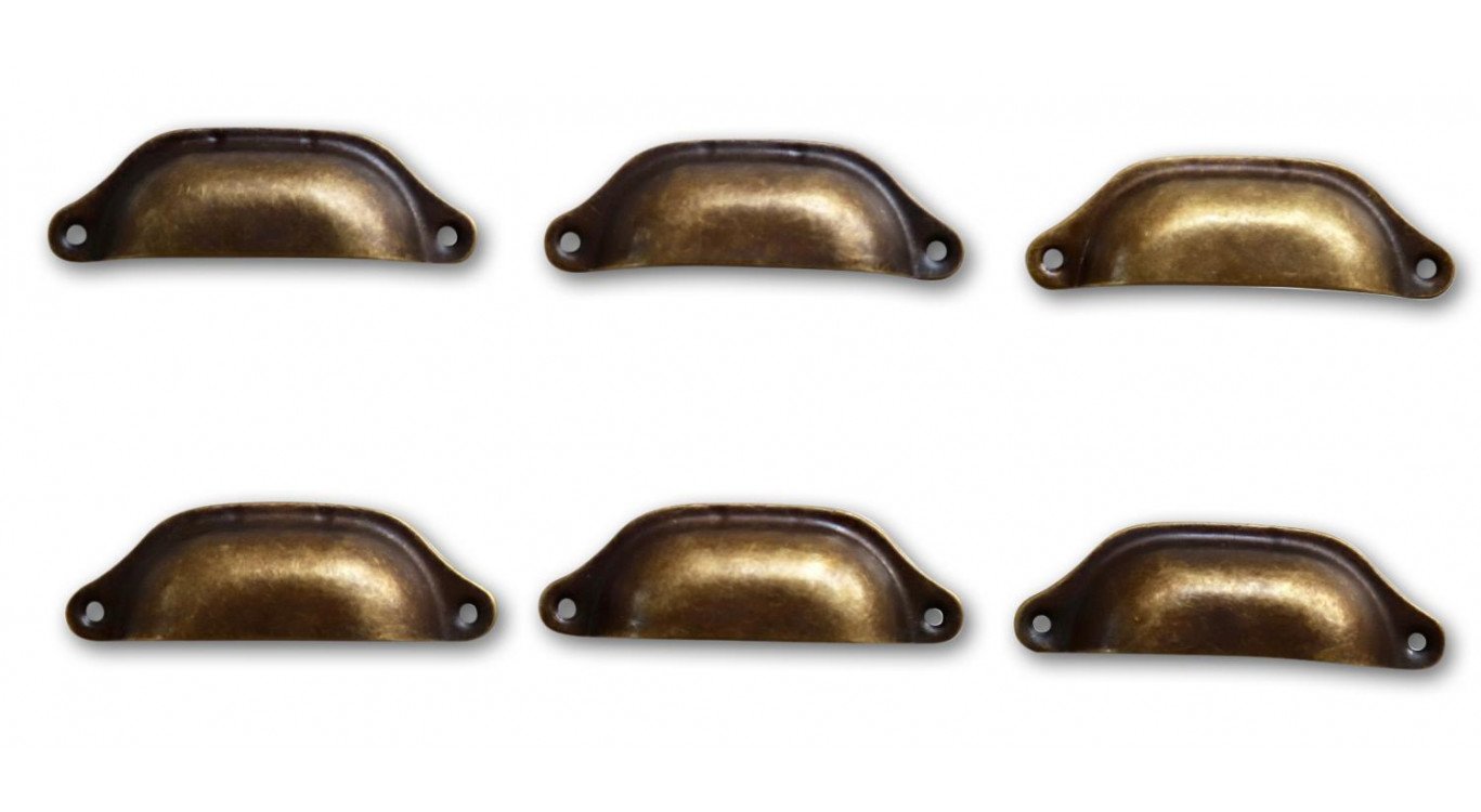 12 Poignées Fonte Aluminium Patinée 07