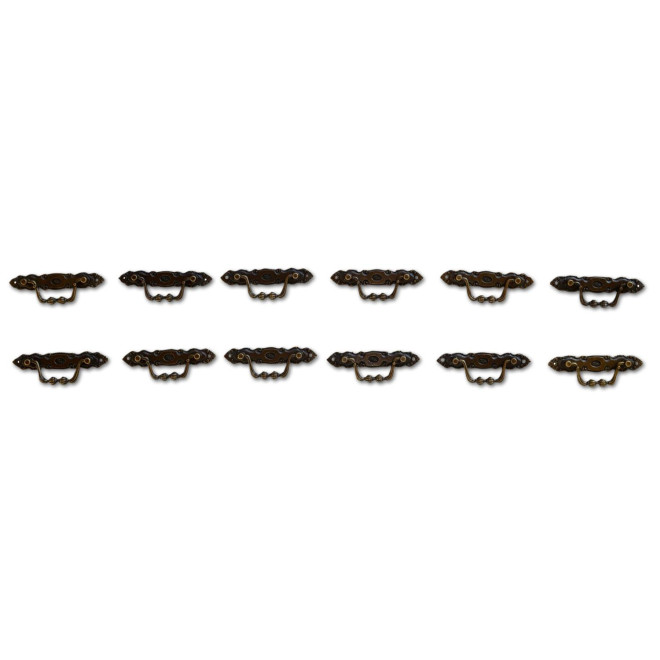 12 Poignées Fonte Aluminium Patinée 08