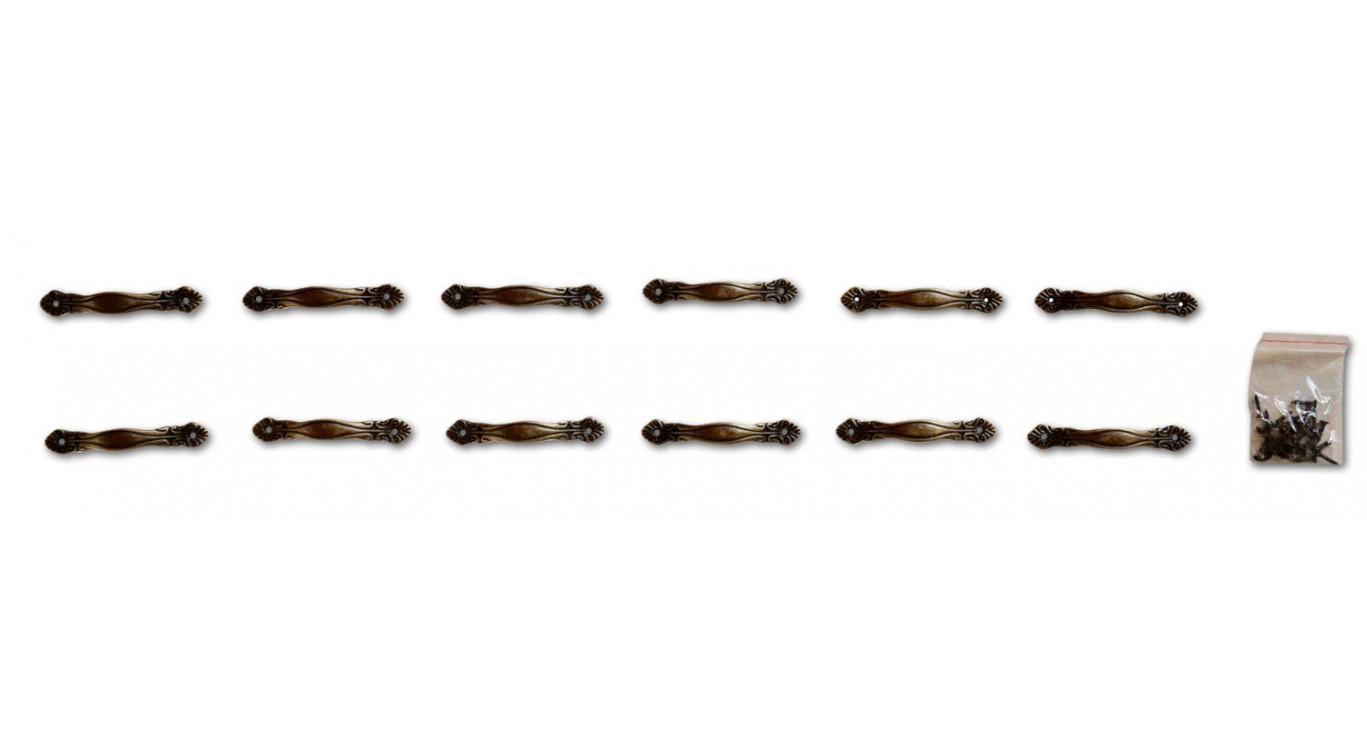 12 Griffe Aluminiumguss Patina 10