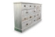 Truhe 16 Schubladen Holz Weiß 170x35x92cm