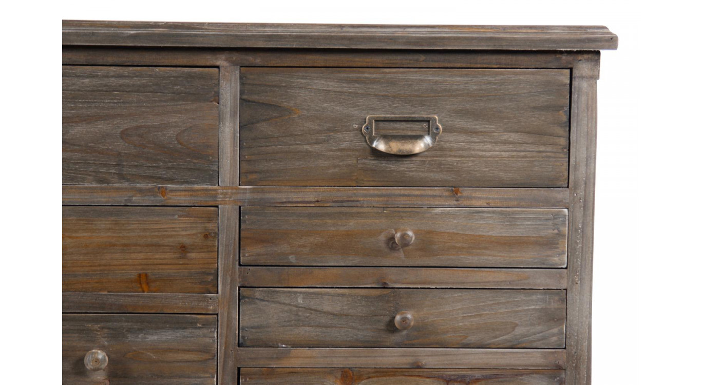 Wochenmöbel Chiffonnier Grainetier Holz 17 Schubladen 124x32.5x78.5cm
