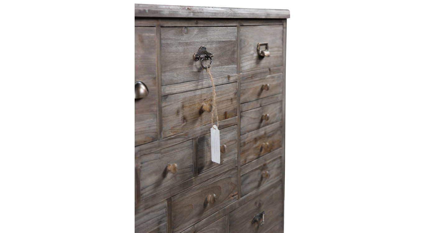 Wochenmöbel Chiffonnier Grainetier Holz 17 Schubladen 124x32.5x78.5cm