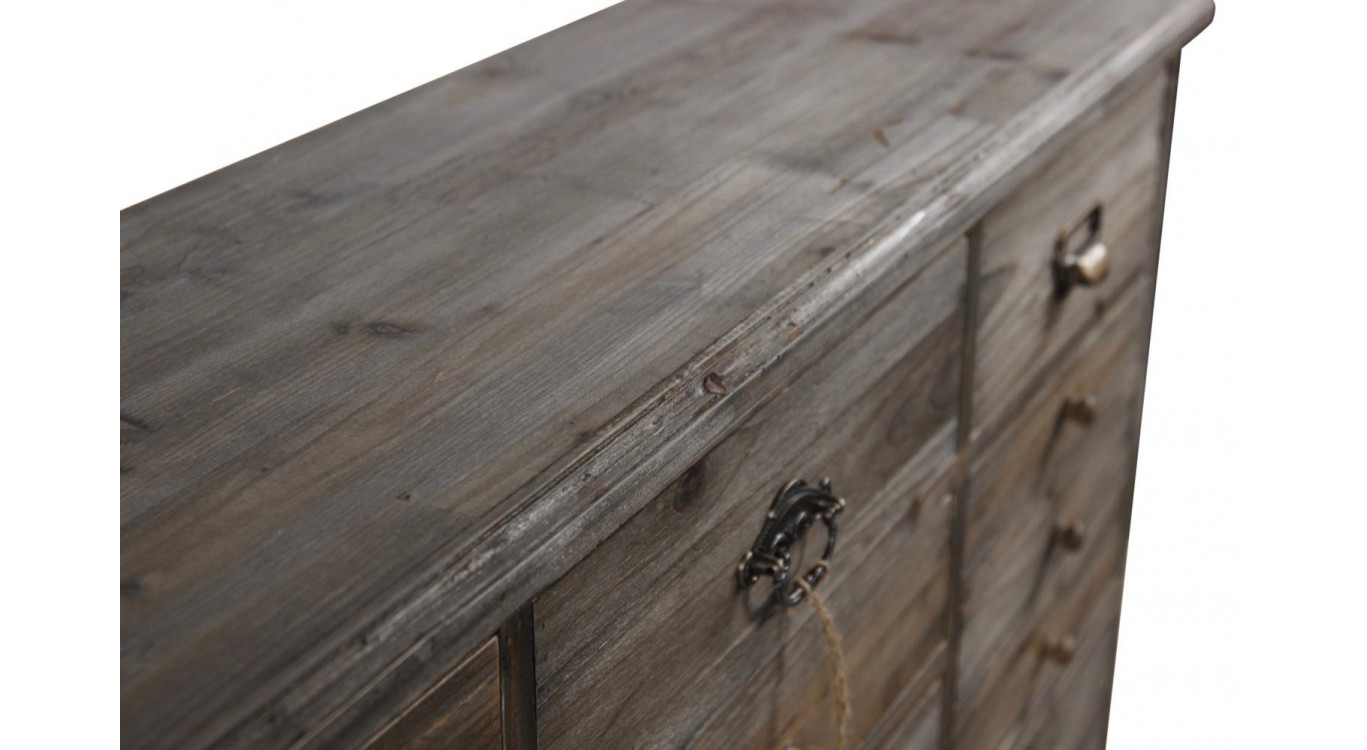 Wochenmöbel Chiffonnier Grainetier Holz 17 Schubladen 124x32.5x78.5cm