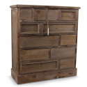 Customization Truhe 16 Schubladen Holz Weiß Nackt 170x35x92cm