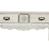 Encadrement Manteau Cheminée 2 Tiroirs Bois Cerusé Blanc 108.5x20.5x111.5cm