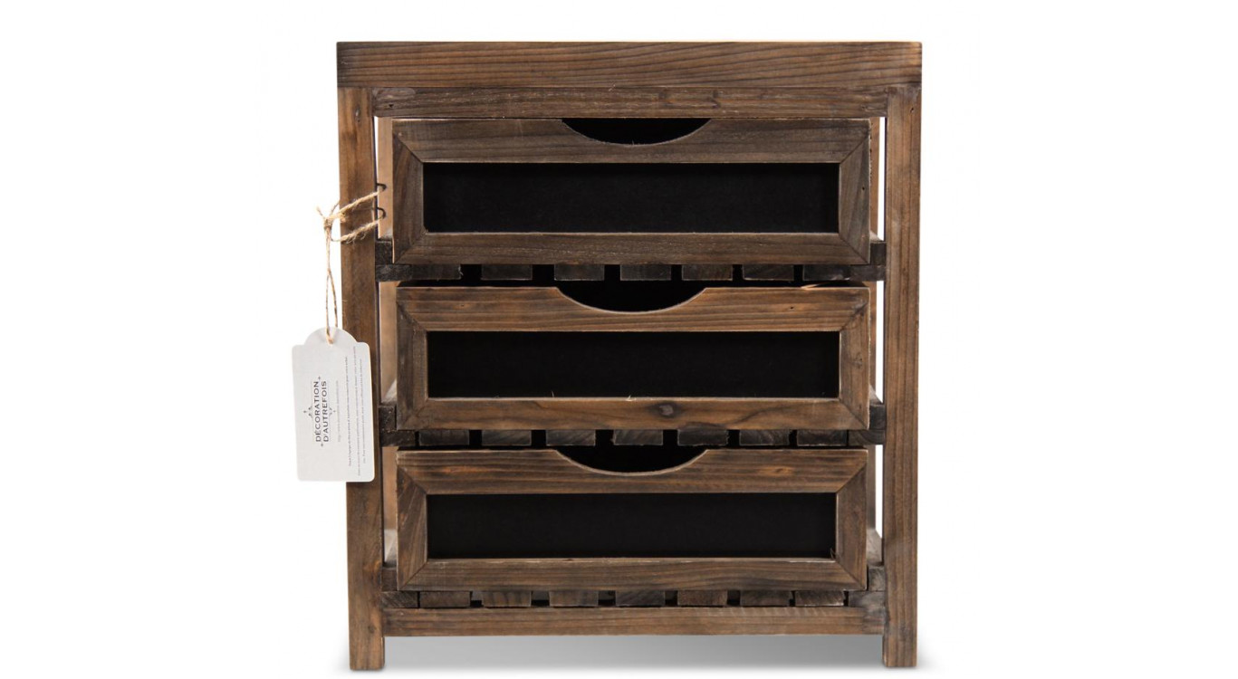 Unterschrank Aufbewahrung 3 Schubladen 33x25.5x36.5cm