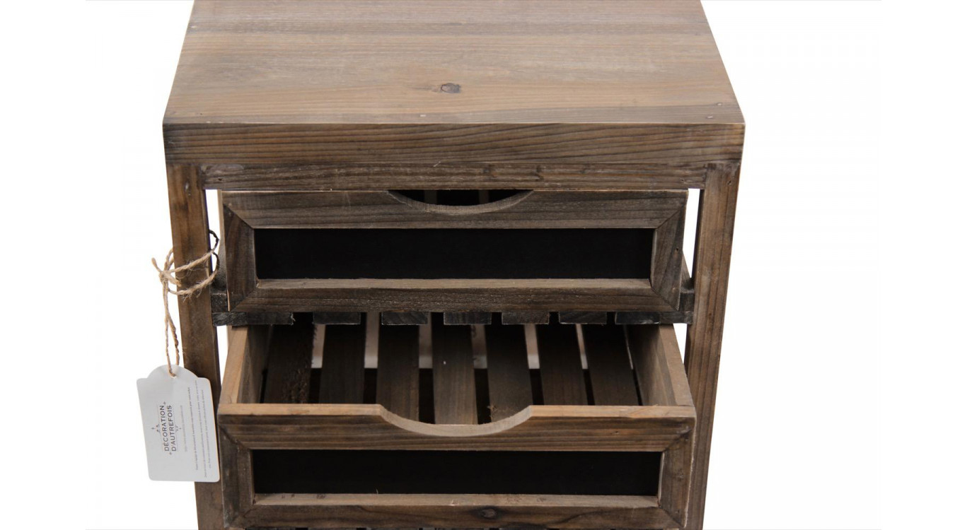 Meuble Bas Rangement 3 Tiroirs 33x25.5x36.5cm