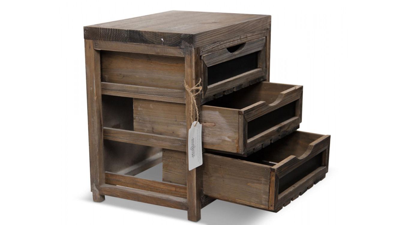 Unterschrank Aufbewahrung 3 Schubladen 33x25.5x36.5cm