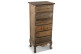 Comò a 6 cassetti in legno nudo 45.5x36x108cm