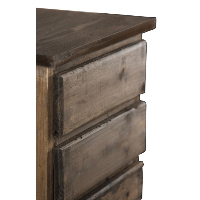 Meuble Semainier Chiffonnier Bois 6 Tiroirs Nu 45.5x36x108cm