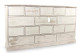 Truhe 16 Schubladen Holz Weiß Nackt 170x35x92cm