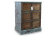 Meuble Semainier Chiffonnier Grainetier Bois 6 Tiroirs Bleu Vieilli Nu 58x40.5x76cm