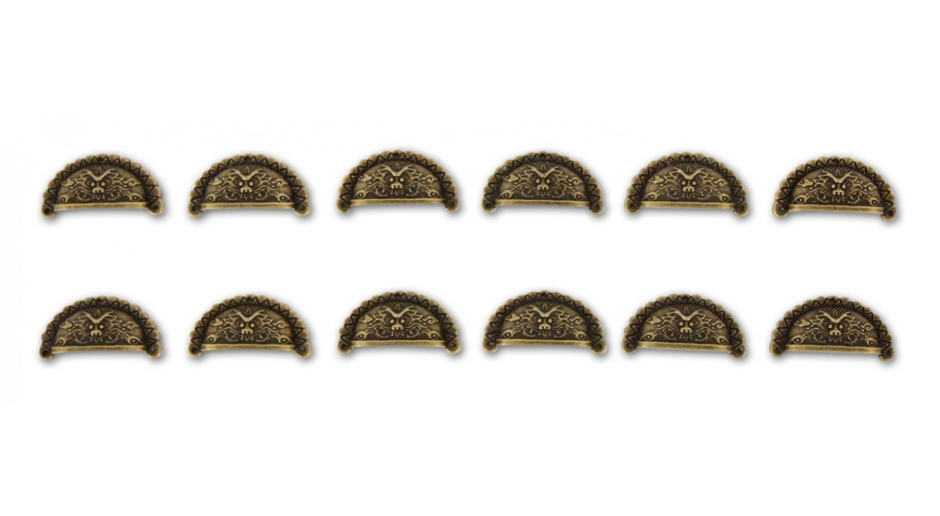 12 Poignées Fonte Aluminium Patinée 19