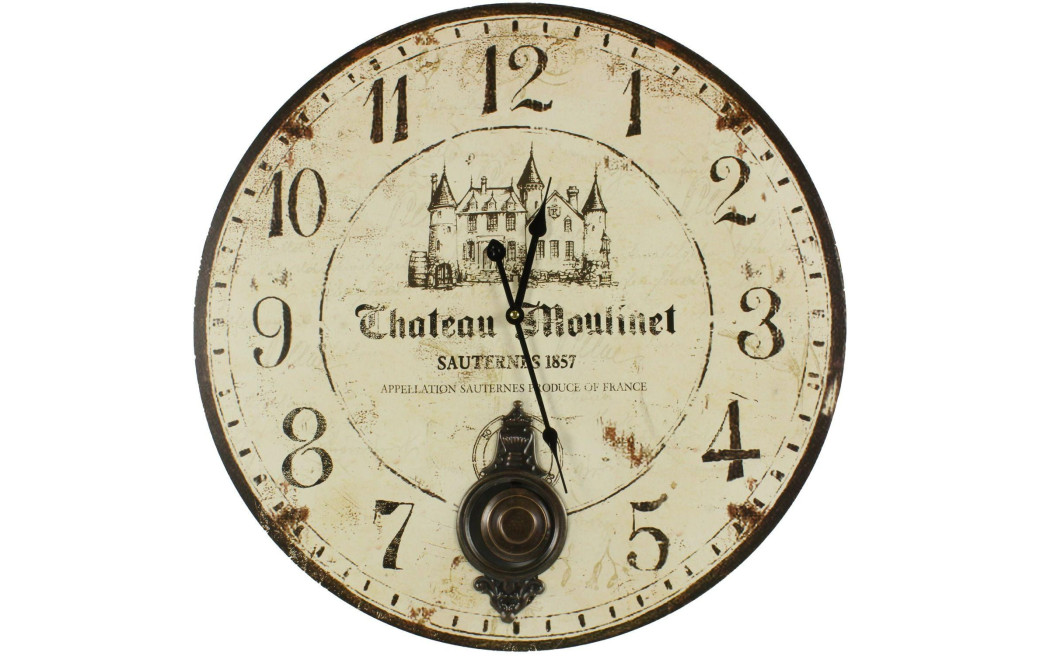 Alte Uhr Pendel Schloss Windmühle 58cm