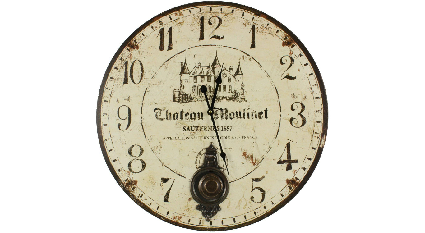 Alte Uhr Pendel Schloss Windmühle 58cm