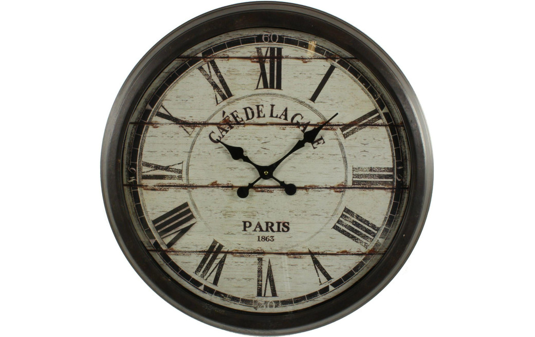 Grande Horloge Ancienne Murale Café De La Gare 70cm