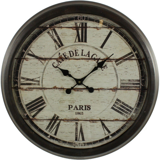 Grande Horloge Ancienne Murale Café De La Gare 70cm