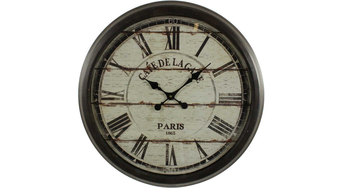 Grande Horloge Ancienne Murale Café De La Gare 70cm