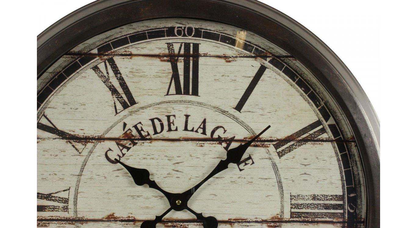 Grande Horloge Ancienne Murale Café De La Gare 70cm