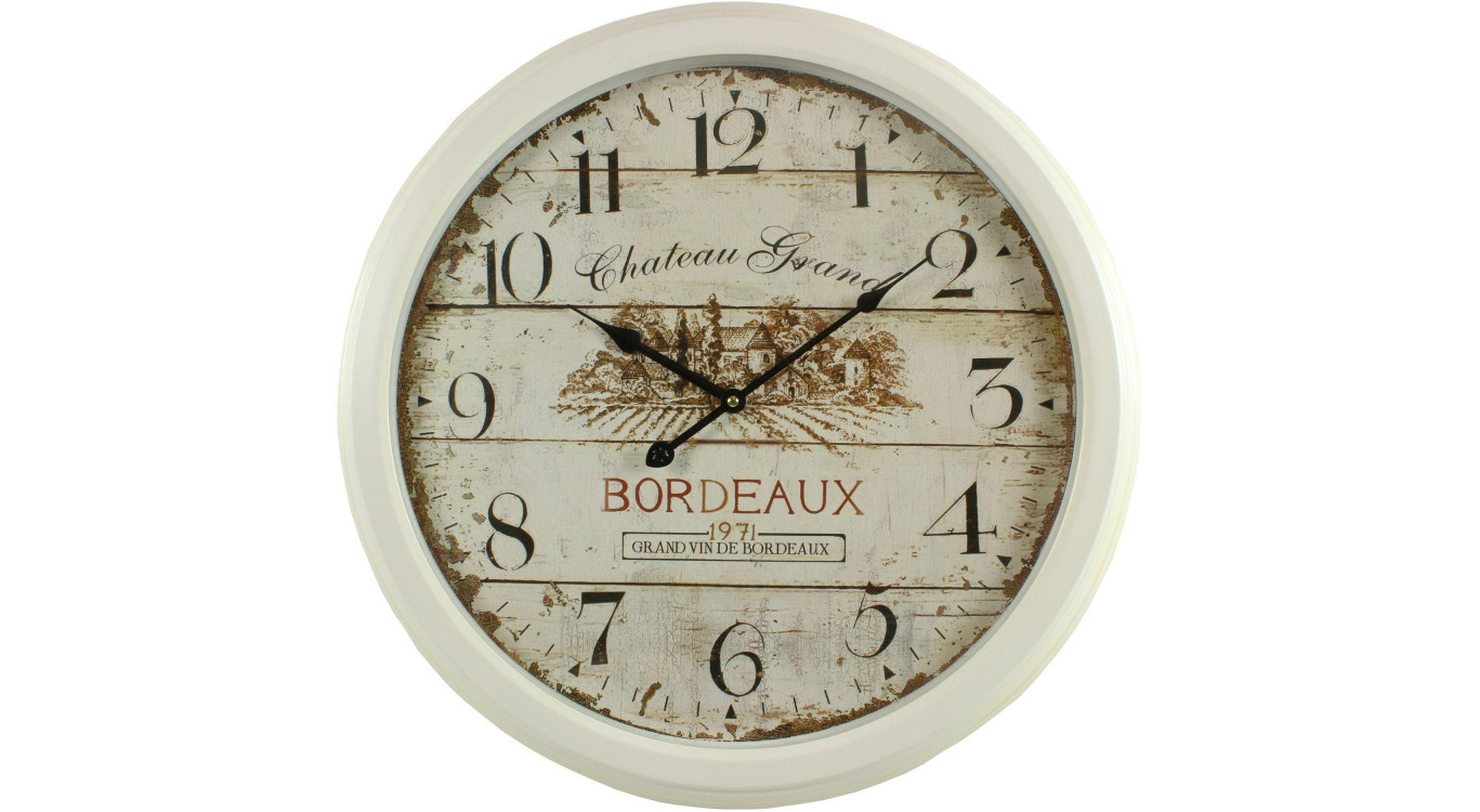 Alte Wanduhr Château Grand Bordeaux 58cm